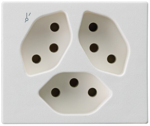 Produktbild FLF 313 111  -  FLF-Steckdose 3xT13-1x getrennt, weiss mit Steckklemmen